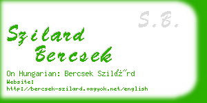 szilard bercsek business card